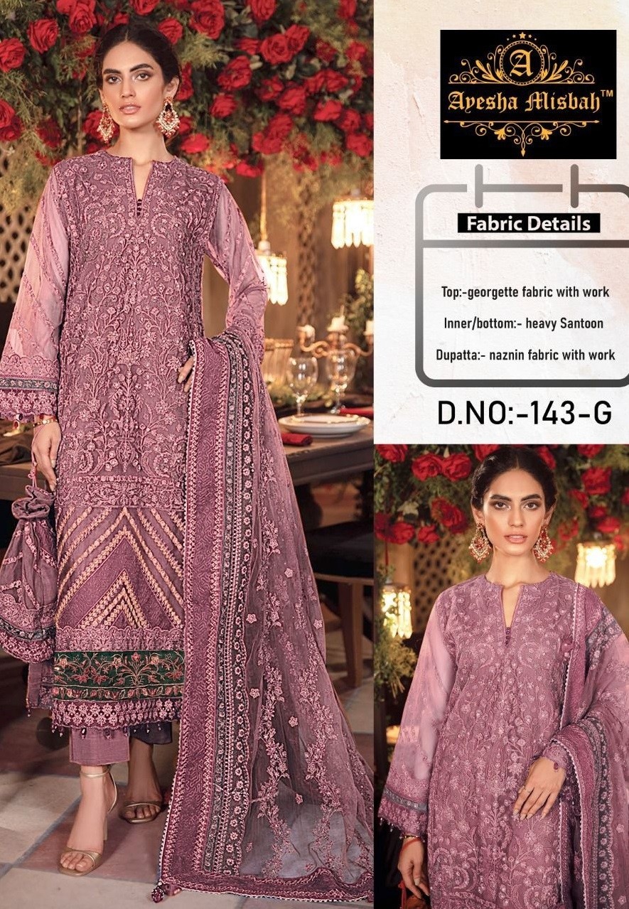 AYESHA MISBAH 143 G PAKISTANI SUITS BEST DEALER SINGLE