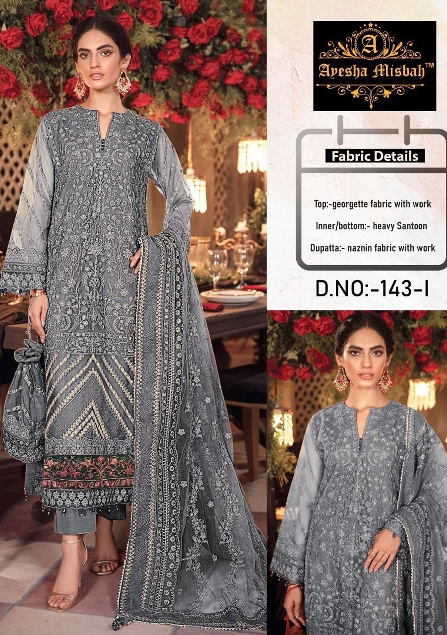 AYESHA MISBAH 143 I PAKISTANI SUITS DEALER SINGLE IN SURAT