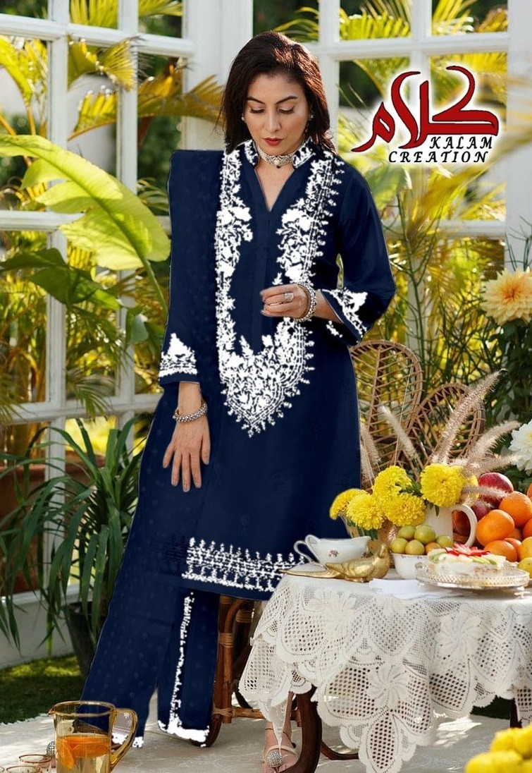 KALA CREATION 1102 LUXURY COLLECTION NAVYBLUE TUNIC KURTIS