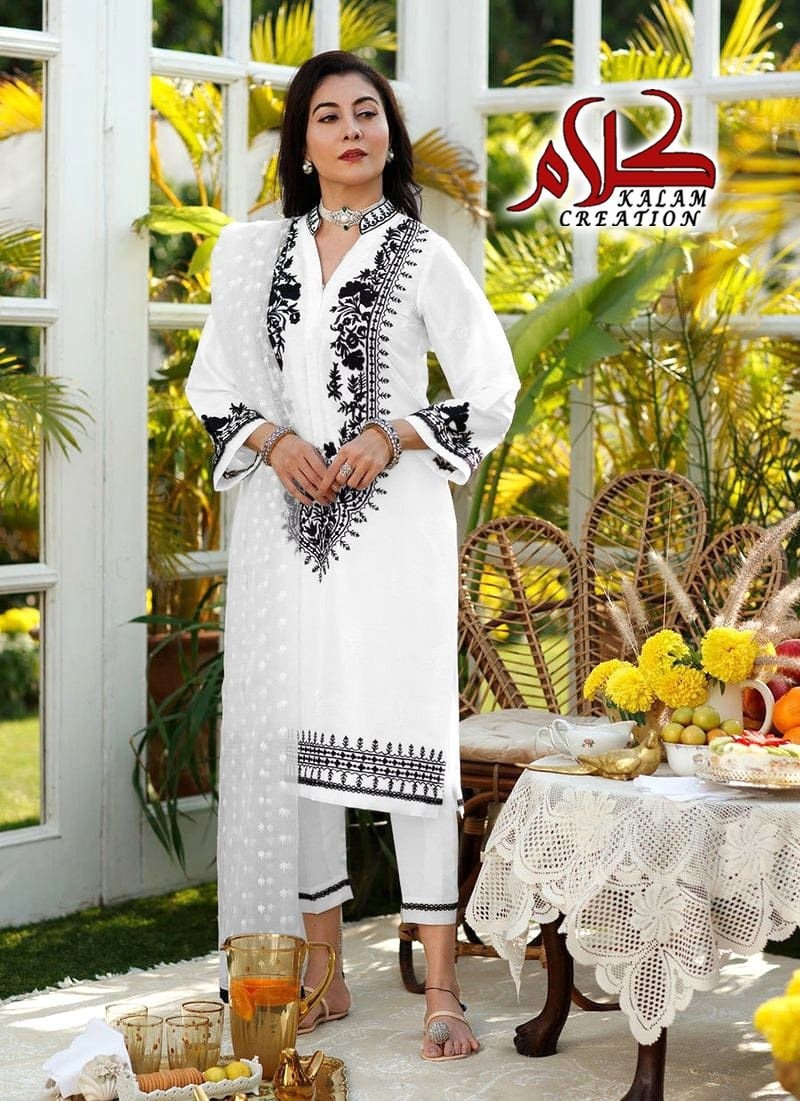 KALA CREATION 1102 LUXURY COLLECTION WHITE TUNIC KURTIS SINGLE