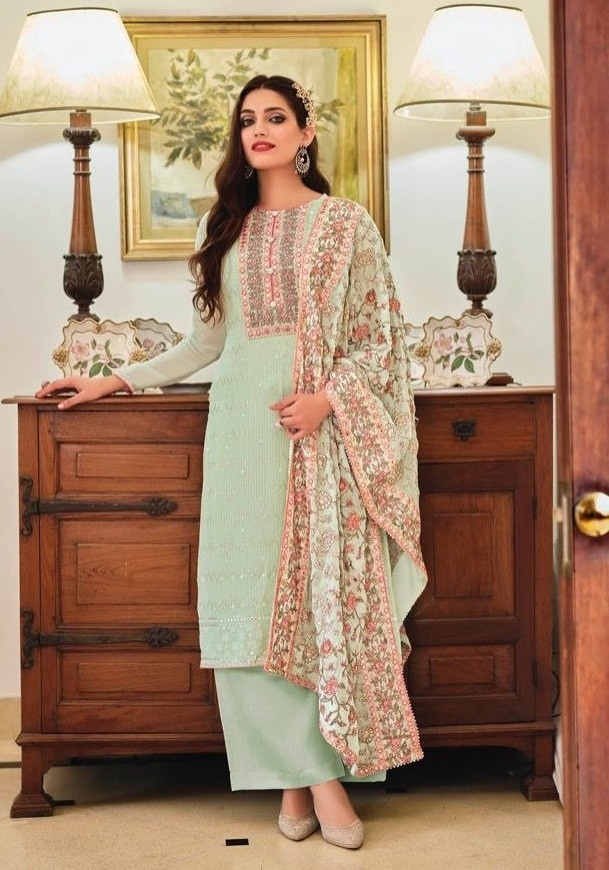 EBA LIFESTYLE MUSTARD VOL 2 MURSTED 1354 PAKISTANI DESIGNER SUITS