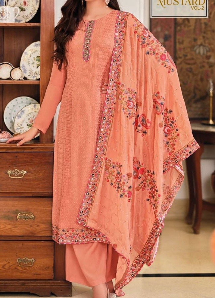 EBA LIFESTYLE MUSTARD VOL 2 MURSTED 1351 PAKISTANI LATEST SUITS