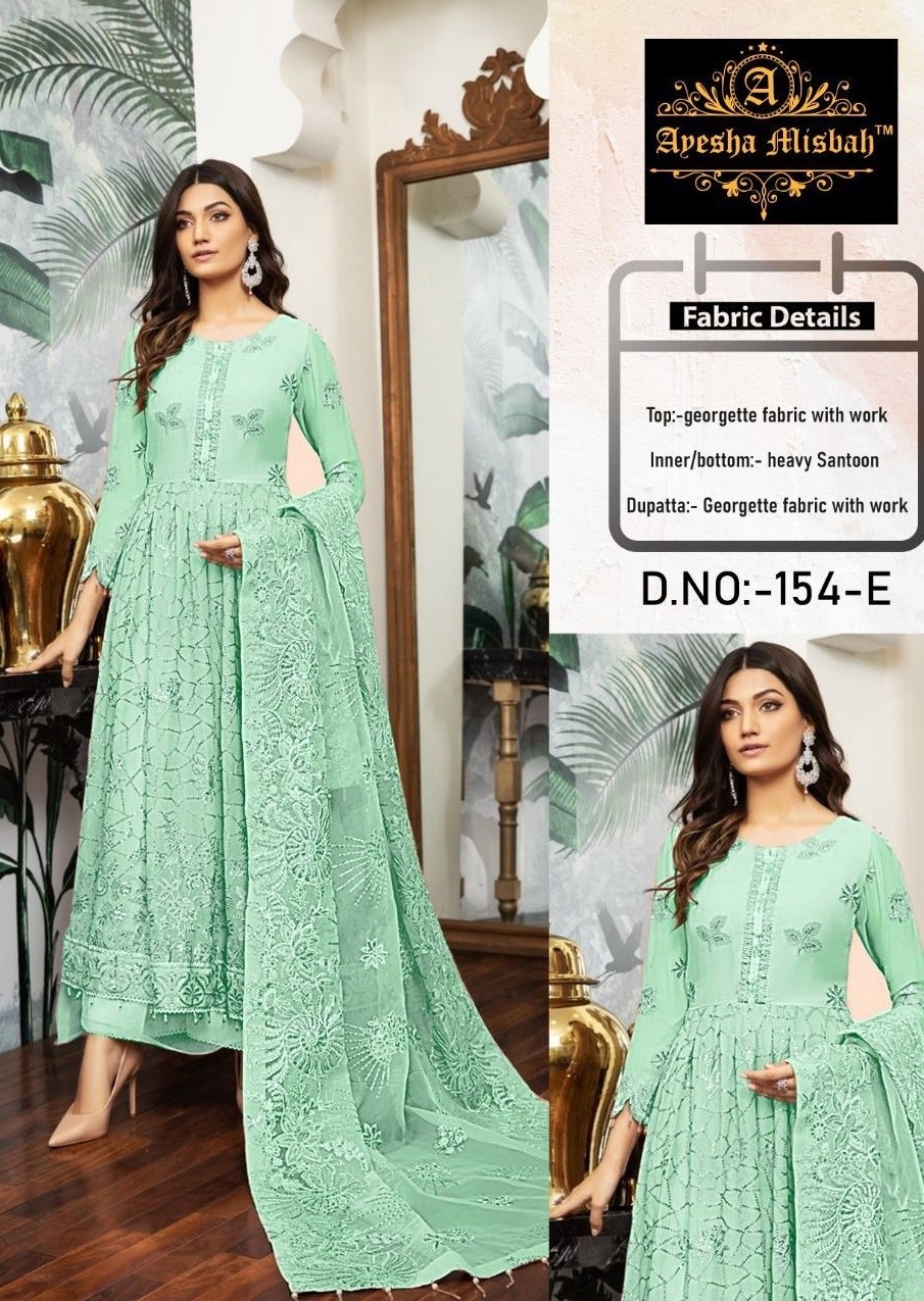 Green Georgette Pakistani Suit Online at Best Price - Rutbaa