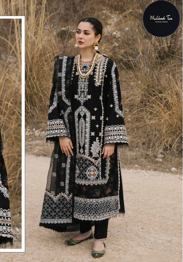 MEHBOOB TEX IZARA BLACK BEAUTY VOL 2 7773 A PAKISTANI SUITS CAMBRIC COTTON