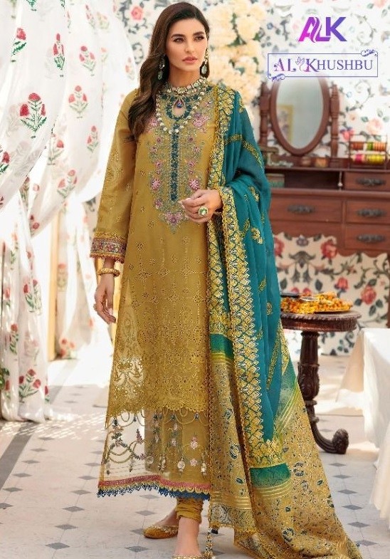 ALK KHUSHBU SAJEDA B VOL 1 2075 DESIGNER PAKISTANI DRESS
