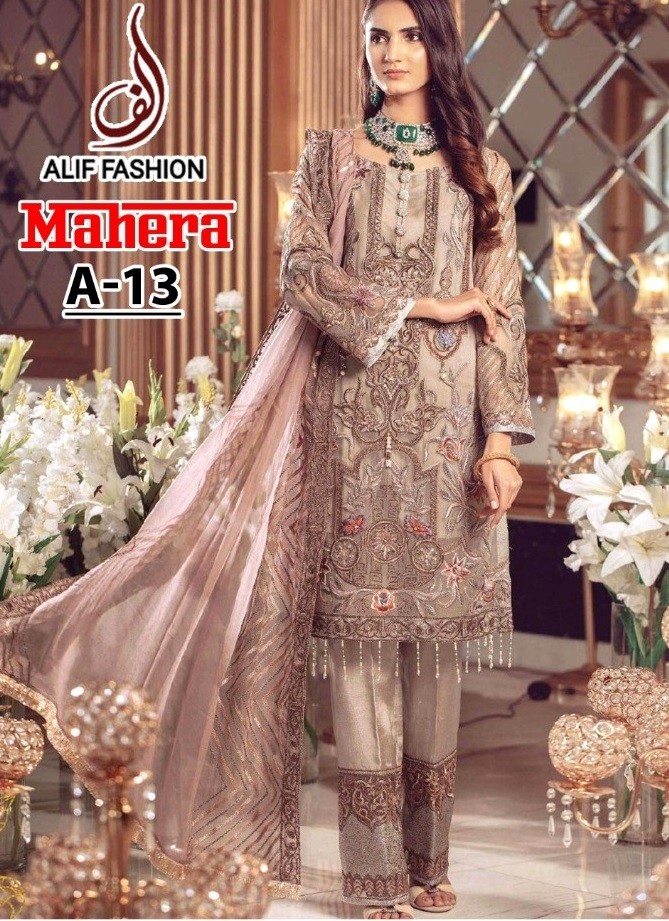 ALIF FASHION A 13 MAHERA PAKISTANI SUITS ONLINE SHOPPING IN INDIA