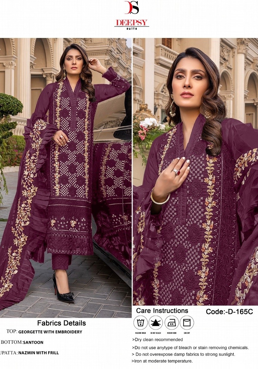 DEEPSY SUITS D 165C PAKISTANI BEST SUITS COLLECTION