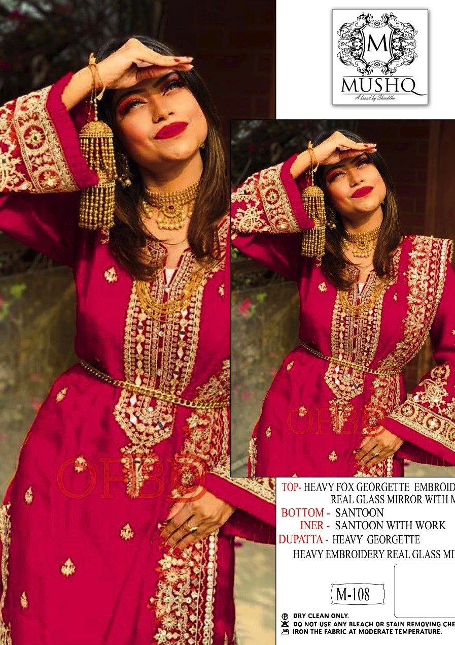 MUSHQ BY SHRADDHA M 108 PAKISTANI SUITS LATEST
