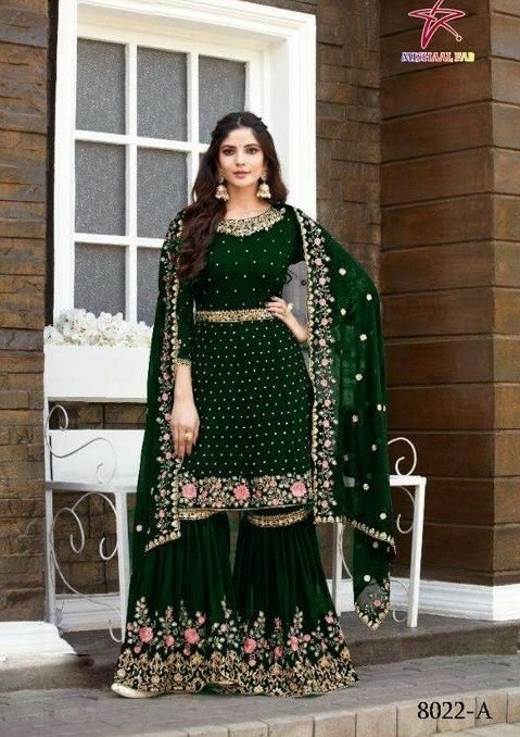 MISHAAL FAB 8022 A HIT DESIGN KAMEEZ PLAZO 