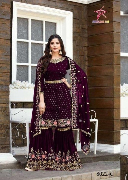 MISHAAL FAB 8022 C HIT DESIGN PAKISTANI KAMEEZ PLAZO SINGLE