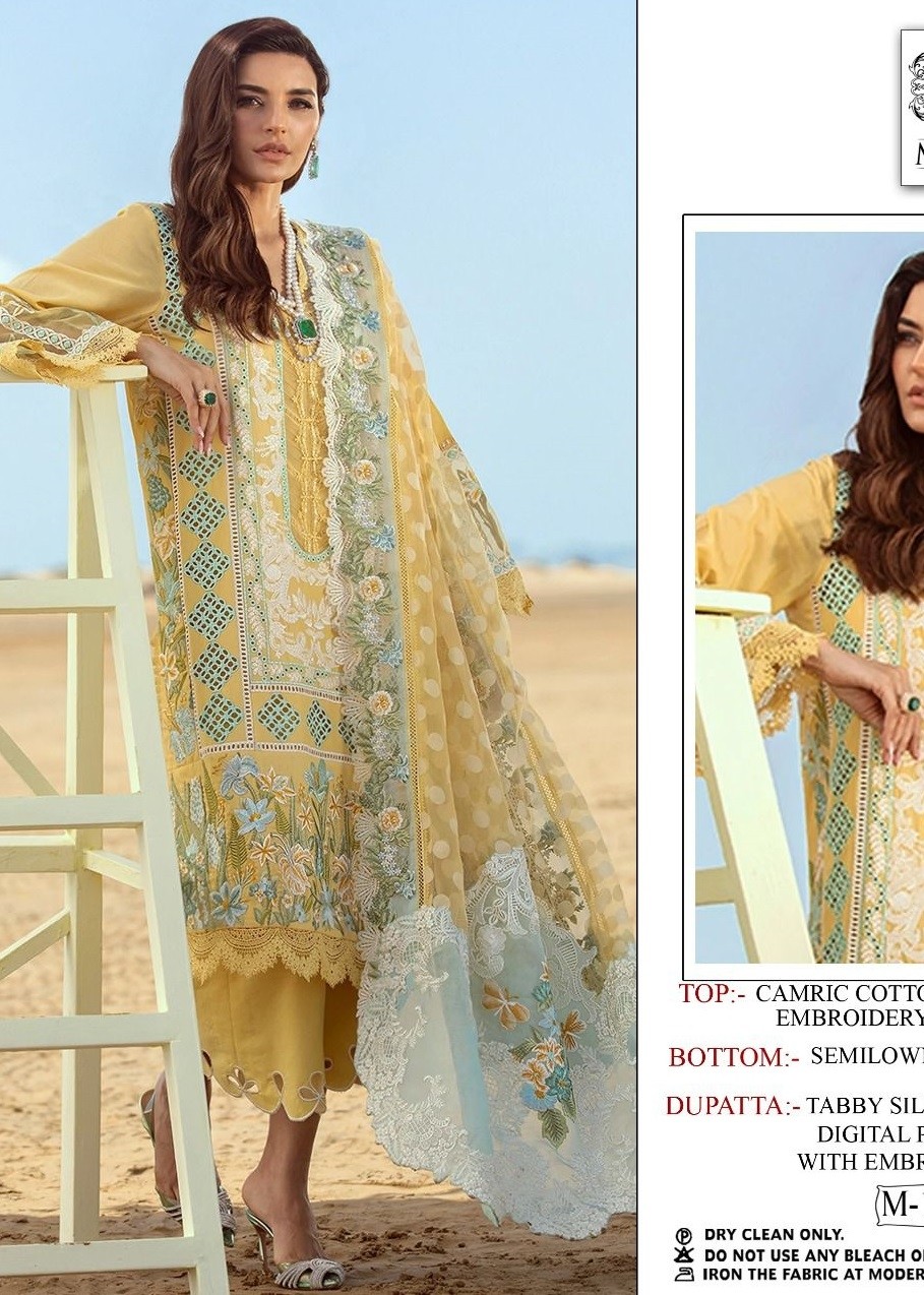 MUSHQ SHRADDHA DESIGNER M 138 A YELLOW PAKISTANI SUITS BEST WHOLESALER SURAT