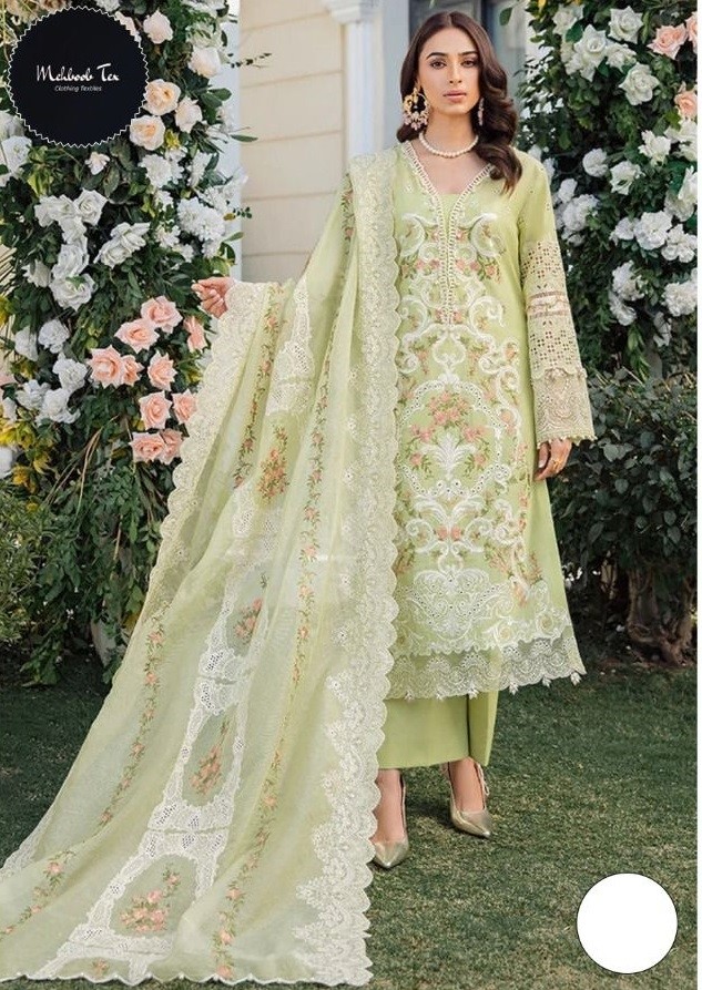 MEHBOOB TEX 7773 MARIA B LOVE COLLECTION VOL 1 GREEN LATEST DRESS
