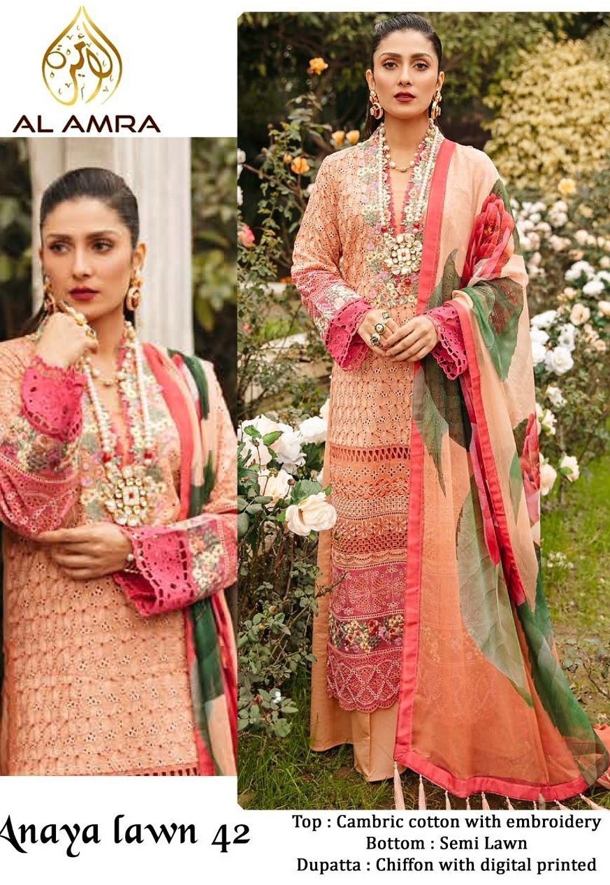 AL AMRA ANAYA LAWN 42 NEW DRESS PAKISTANI SALWAR KAMEEZ