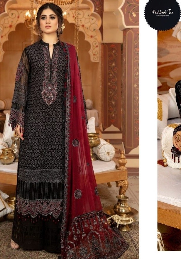 MEHBOOB TEX 7773 AASVI VOL 1 NEW DESIGNER PAKISTANI SUITS WHOLESALER