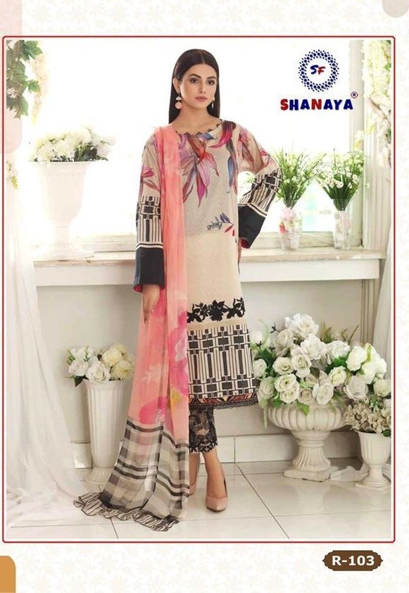 SHANAYA ROSE CHARIZMA LAWN R 103 DIGITAL PRINTED SINGLE PIECE