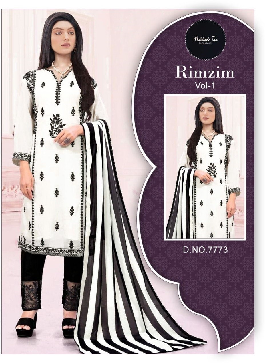 MEHBOOB TEX 7773 RIMZIM VOL 1 STYLISH KURTIS 