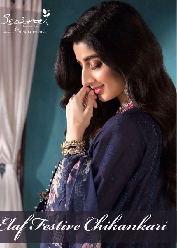 SERINE ELAF FESTIVE CHIKANKARI 51001 TO 51005 STYLISH PAKISTANI SUITS SINGLE