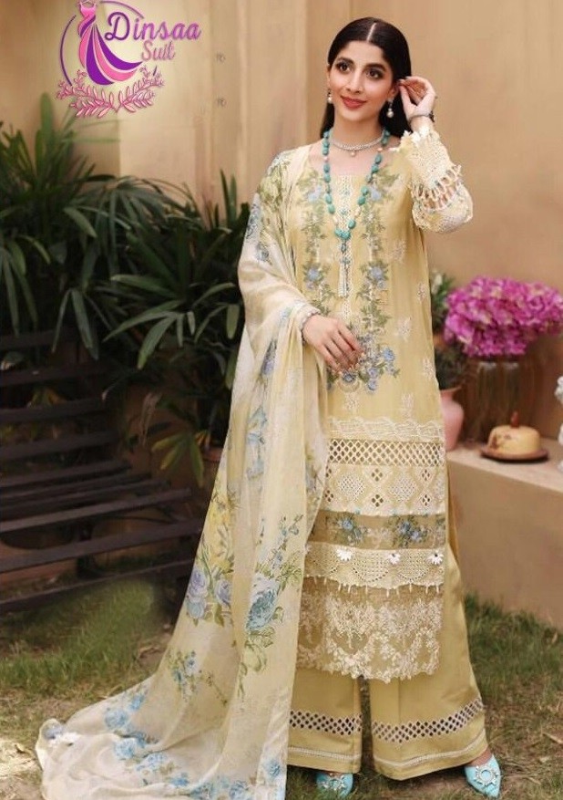 DINSAA SUIT DS 1014 ELAF SUMMER COLLECTION VOL 1 DESIGNER SUITS