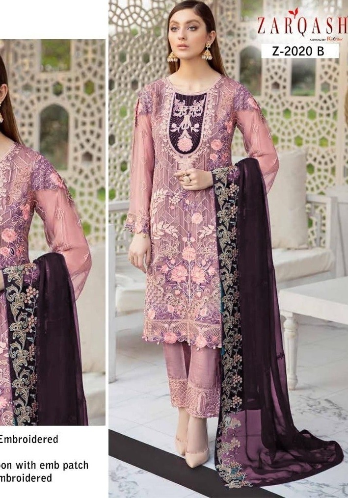 ZARQASH RAMSHA COLORS Z 2020 B SALWAR KAMEEZ SINGLE SUPPLIER