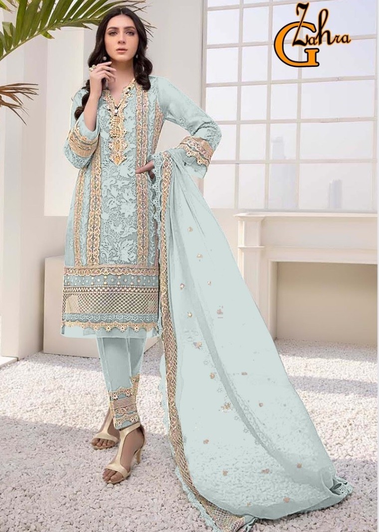 G ZAHRA LUXURY COLLECTION 3707 A  TO 3707 D PAKISTANI SALWAR KAMEEZ SINGLE