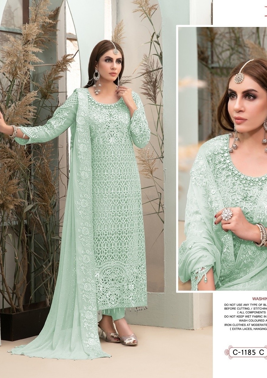 FEPIC ROSEMEEN C 1185 C GREEN PAKISTANI SUITS LATEST COLLECTION 