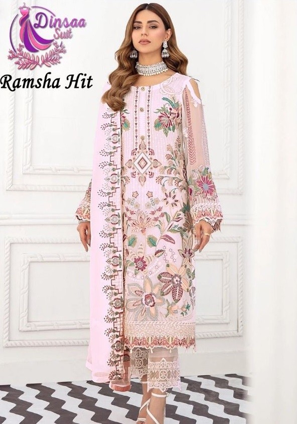 DINSAA SUIT DS 1001 D RAMSHA HIT COLOURS VOL 1 WHOLESALER SURAT