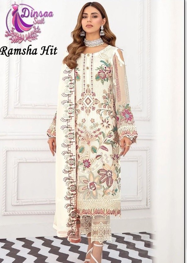 DINSAA SUIT DS 1001 A RAMSHA HIT COLOURS VOL 1 WHOLESALER