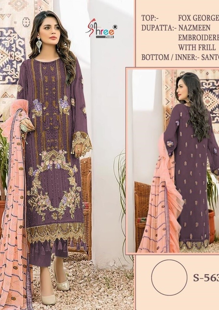 SHREE FABS S 563 B PAKISTANI SUITS WHOLESALE SURAT