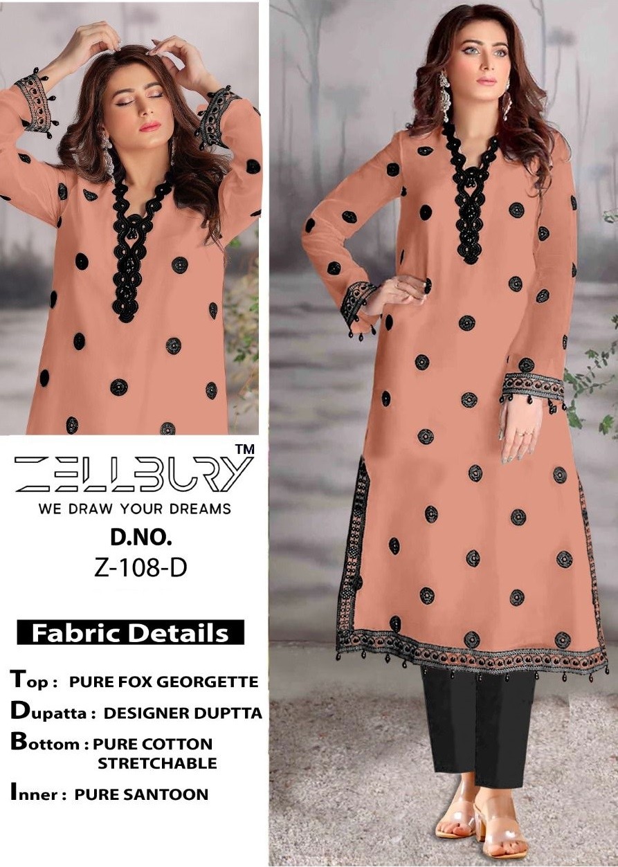 ZELLBURY Z 108 D PAKISTANI KURTIS SHOPPING SINGLE