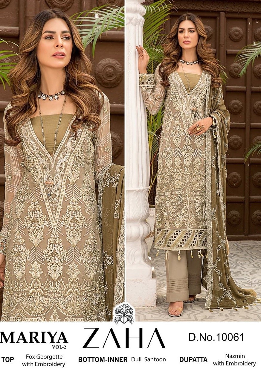 ZAHA 10061 MARIYA VOL 2 WHOLESALER PAKISTANI SUITS