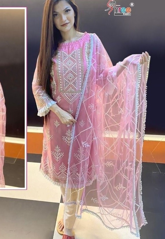 SHREE FABS P 1001 PINK PAKISTANI KURTIS MANUFACTURER