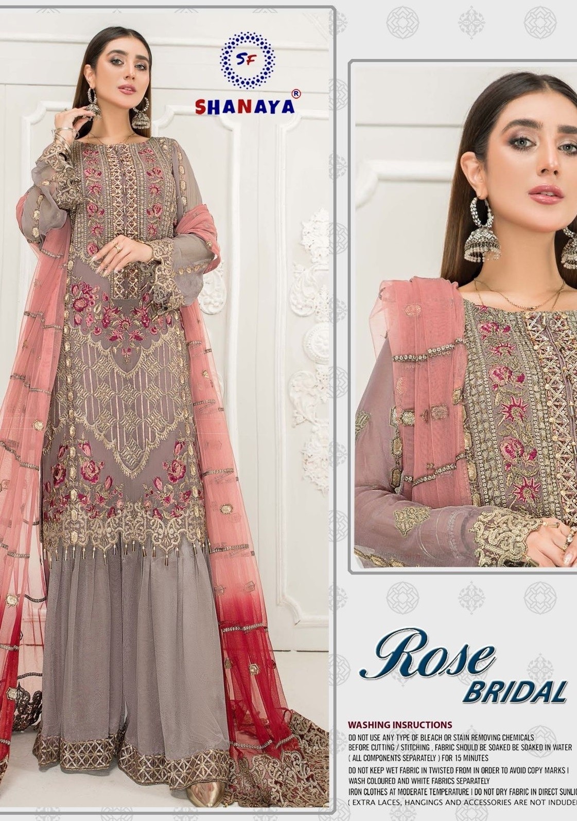 SHANAYA ROSE BRIDAL S 102 PAKISTANI DESIGNER SUITS WHOLESALER