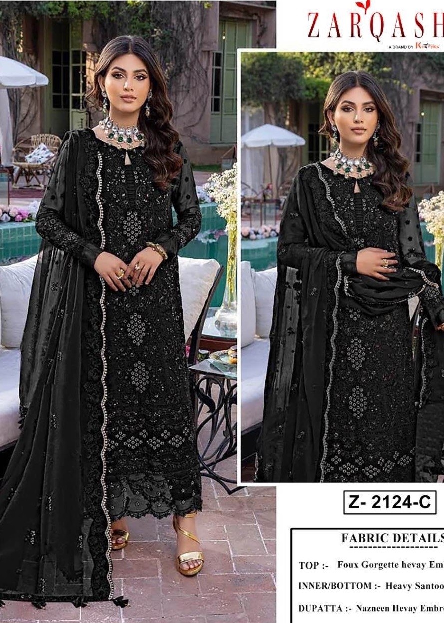 ZARQASH ALIF Z 2124 C LATEST PAKISTANI DRESS ONLINE SHOPPING IN SURAT