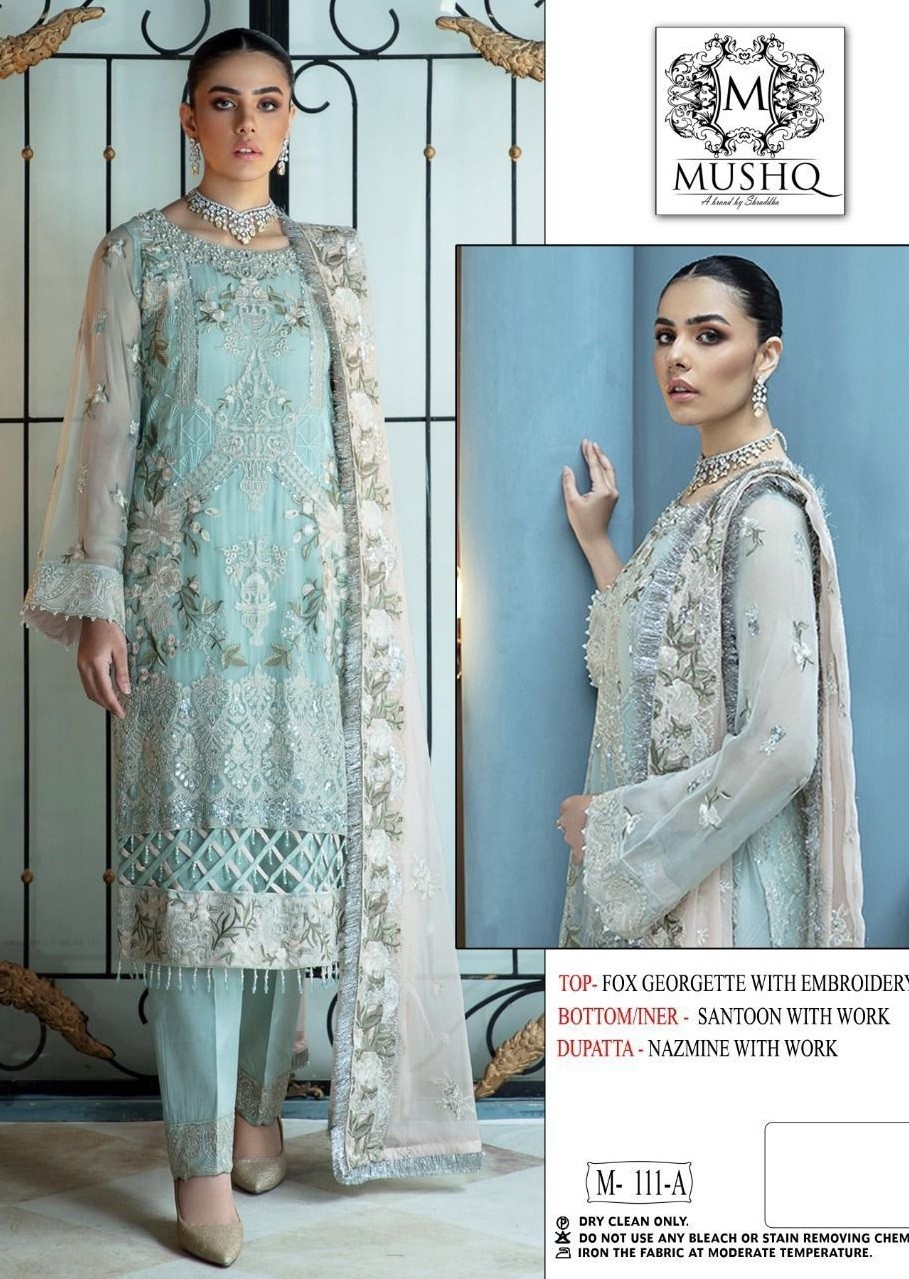 MUSHQ BY SHRADDHA M 111 A PAKISTANI SUITS WHOLESALER