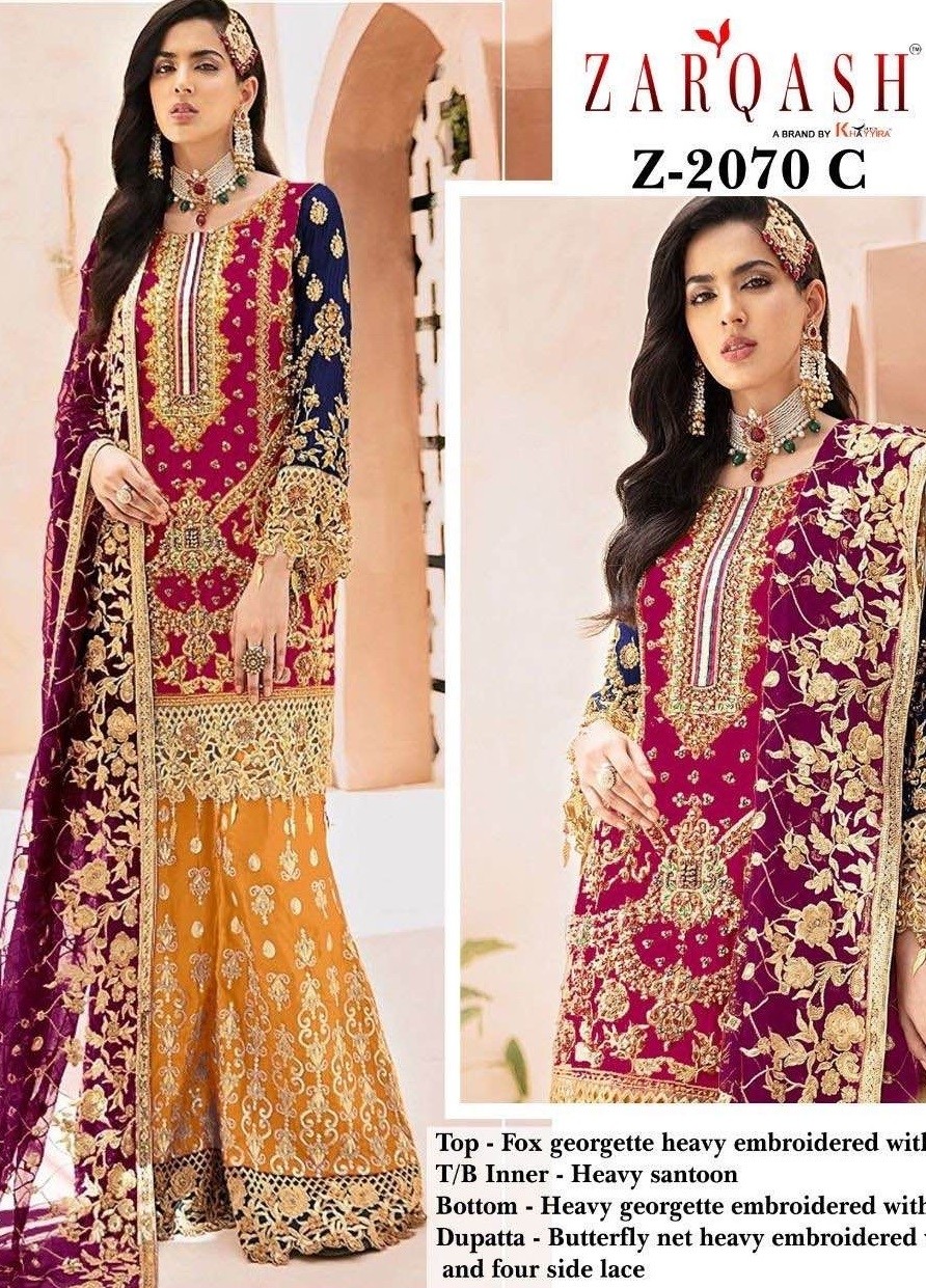 ZARQASH ADANS HITS 2 Z 2070 C SALWAR SUITS SINGLE PIECE INDIA