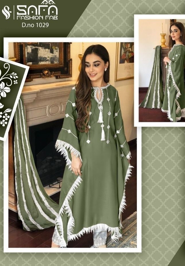 SAFA FASHION FAB 1029 GREEN HIT STYLISH KURTIS PAKISTANI SURAT