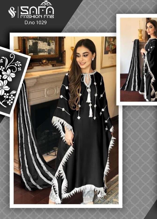 SAFA FASHION FAB 1029 BLACK HIT STYLISH KURTIS PAKISTANI 
