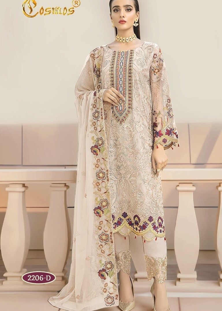 COSMOS 2206 D AAYRA VOL 22 GEORGETTE PAKISTANI SUITS DEALER 