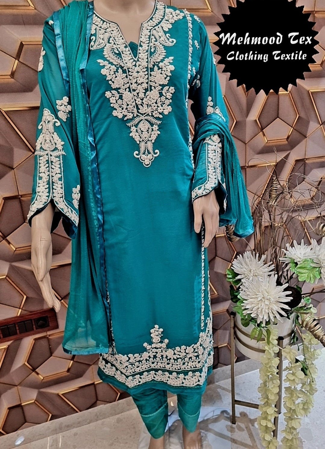 MEHMOOD TEX VOL 7 BLUE WHOLESALER PAKISTANI KURTIS