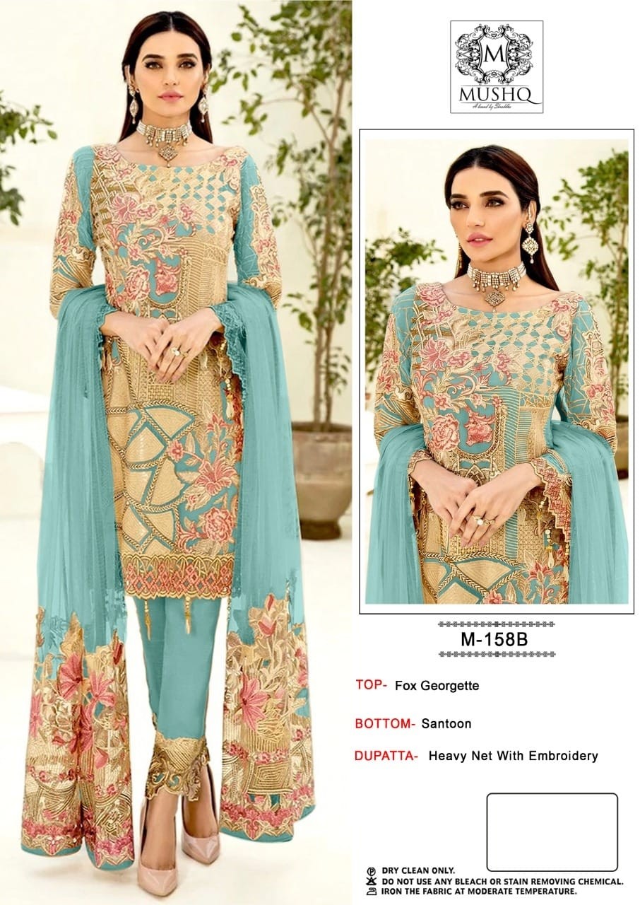 MUSHQ BY SHRADDHA 158 B LATEST READYMADE COLLETION SUITS DEALER