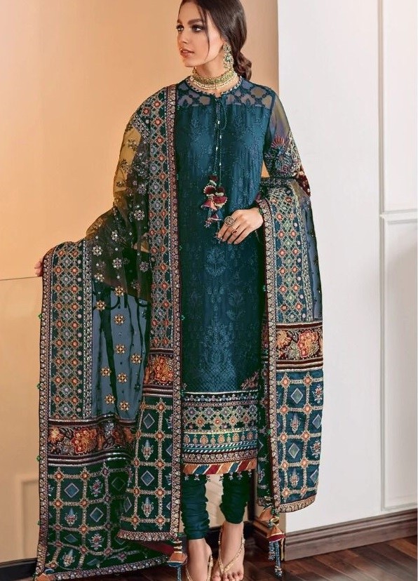 KALEESHA FASHION KF 129 B PAKISTANI SUITS BY SHOP