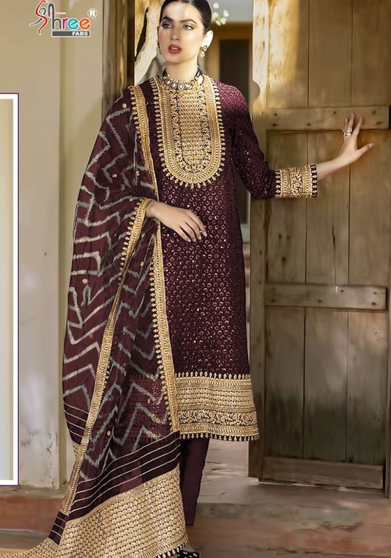 SHREE FABS S 445 E PAKISTANI SUITS SINGLE PIECE ONLINE SHOPPING