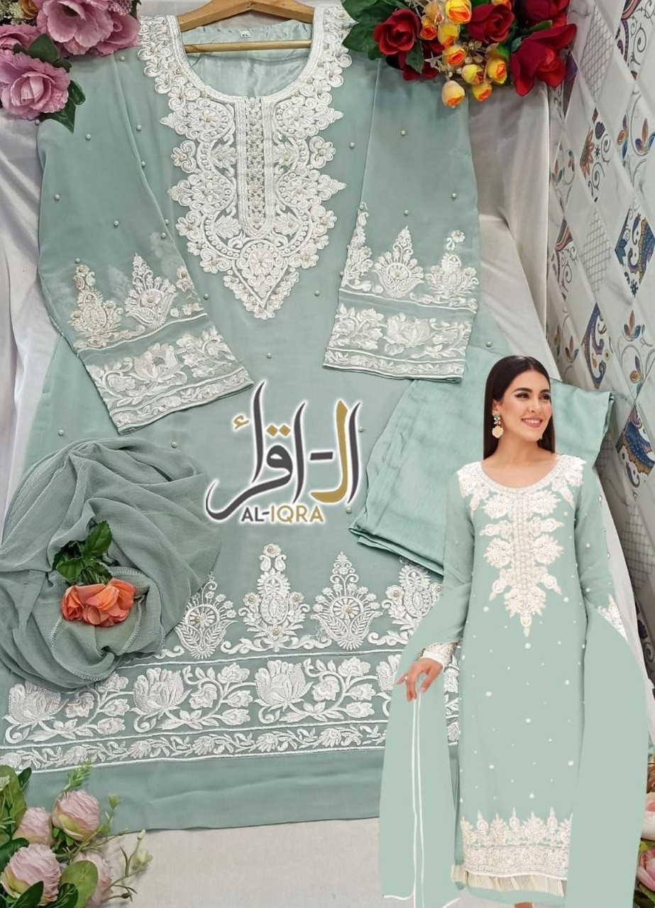 AL IQRA 1703 PAKISTANI KURTIS SINGLE GEORGETTE 