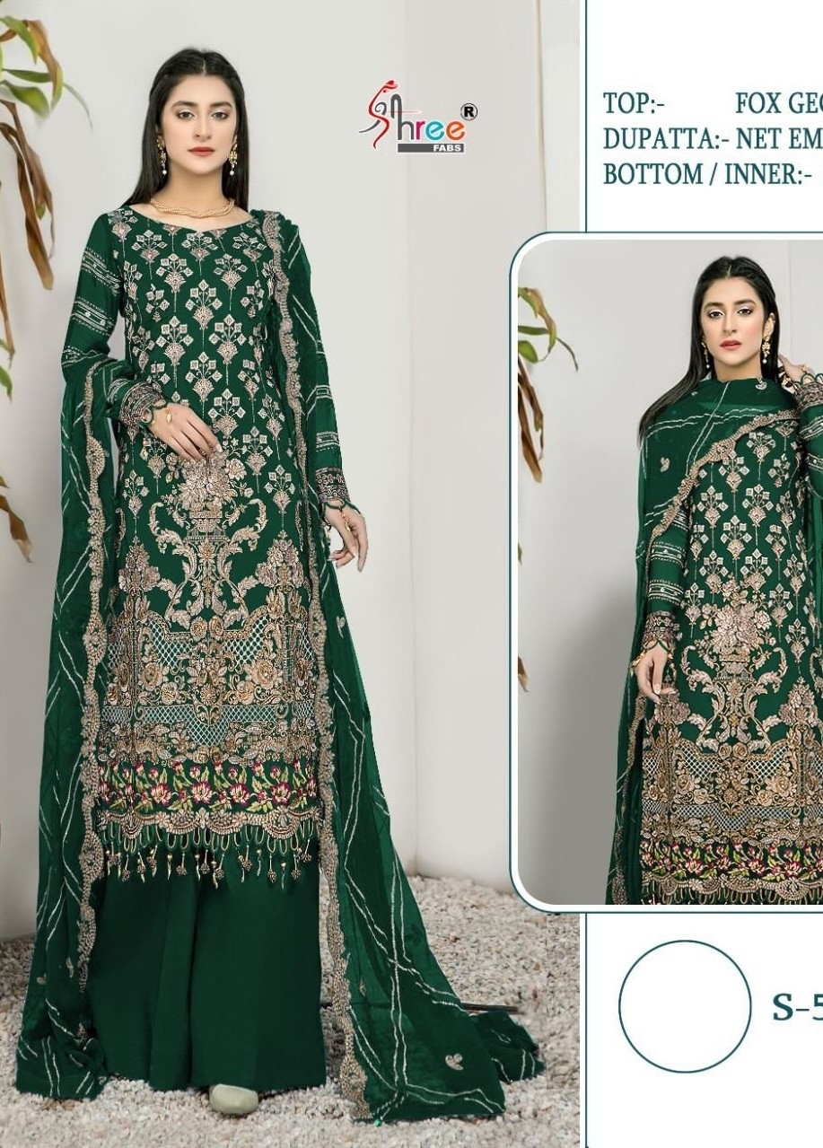 SHREE FABS S 546 D LATEST PAKISTANI SUIT WHOLESALER SINGLE