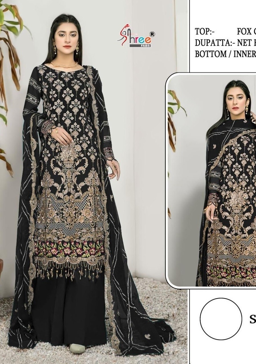 SHREE FABS S 546 B BLACK PAKISTANI SUIT WHOLESALER