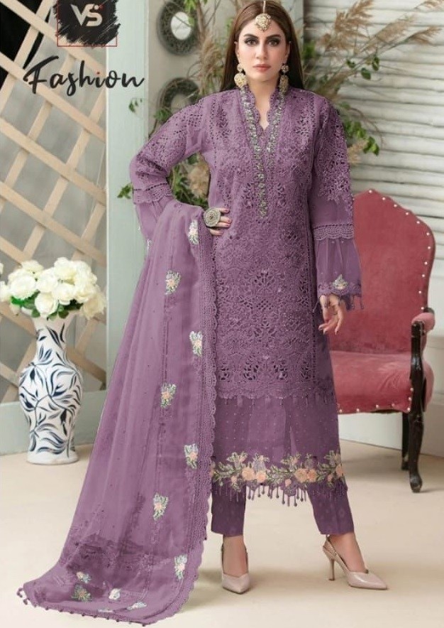 VS FASHION 1173 F PURPUL PAKISTANI SUITS WHOLESALE