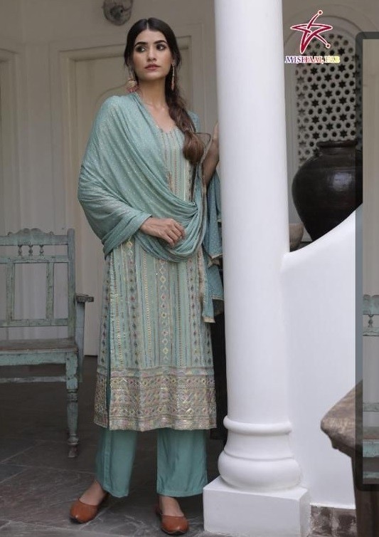 MISHAAL FAB 8025 A TO 8025 F SALWAR SUITS