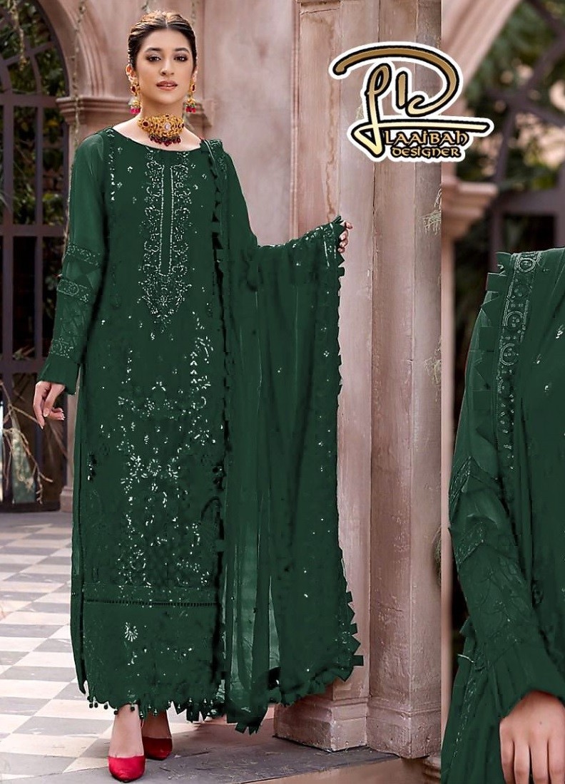 LAAIBAH DESIGNER AAYARA 35 C GREEN SALWAR SUITS WHOLESALER 
