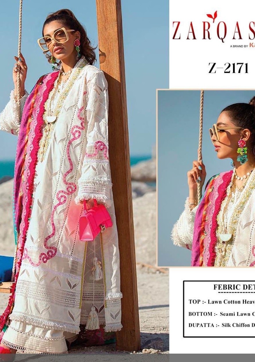 ZARQASH AZIZ LUXURY LAWN Z 2171 PAKISTANI SUITS BY SHOP