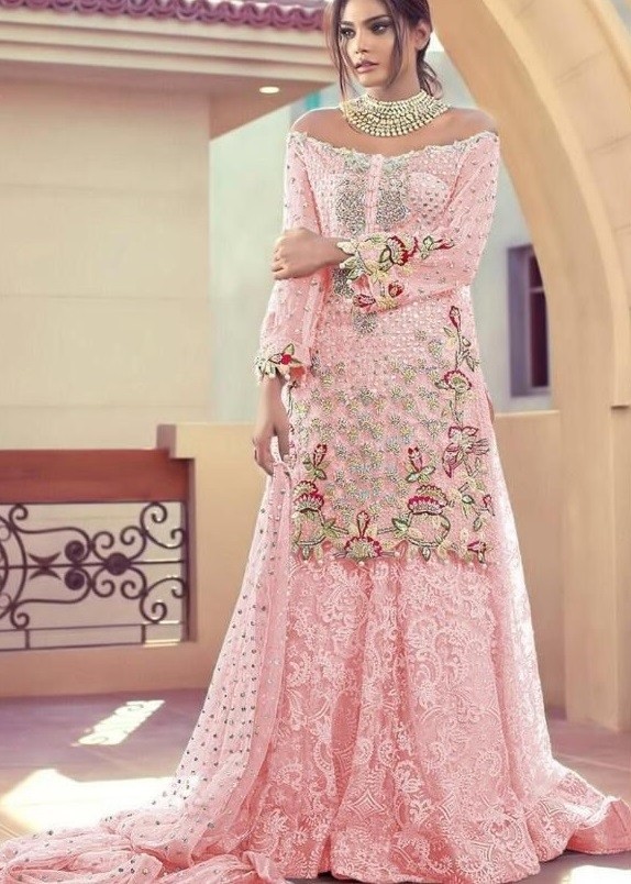 HOOR TEX 24011 B PINK BEST PAKISTANI SUITS SURAT